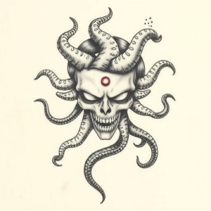 Micro Realism Medusa Tattoo Design