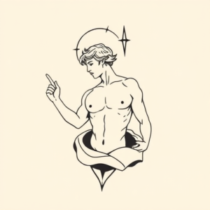 Minimal Color Apollo Tattoo
