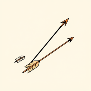 Minimal Color Arrow Tattoo