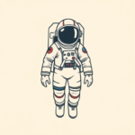 Minimal Color Astronaut Tattoo