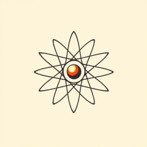 Minimal Color Atomic Tattoo