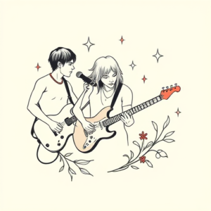 Minimal Color Band Tattoo