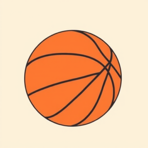 Minimal Color Basketball Tattoo