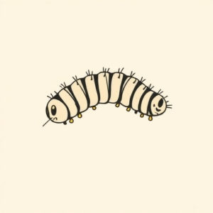Minimal Color Caterpillar Tattoo