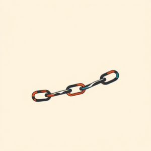 Minimal Color Chain Tattoo