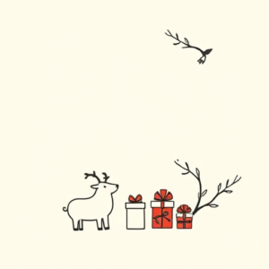 Minimal Color Christmas Tattoo