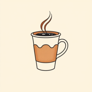 Minimal Color Coffee Tattoo