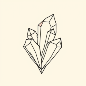 Minimal Color Crystal Tattoo