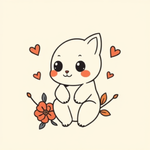 Minimal Color Cute Tattoo