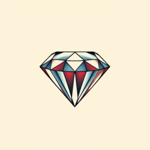 Minimal Color Diamond Tattoo