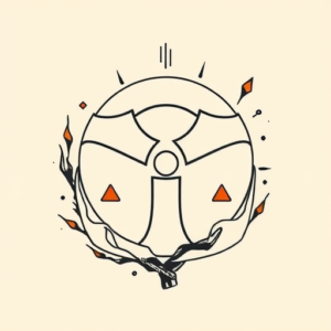 Minimal Color Fallout Tattoo