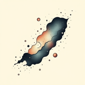 Minimal Color Galaxy Tattoo