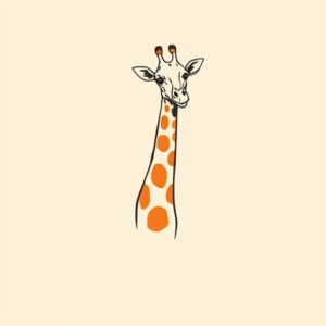 Minimal Color Giraffe Tattoo