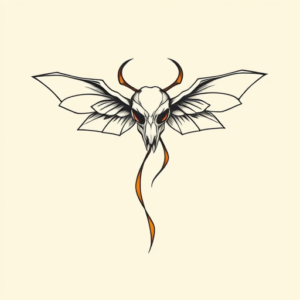 Minimal Color Hades Tattoo