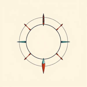 Minimal Color Halo Tattoo