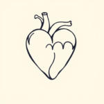 Minimal Color Heart Tattoo