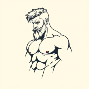 Minimal Color Hercules Tattoo
