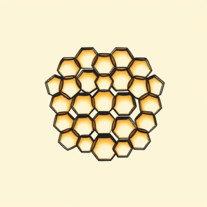 Minimal Color Honeycomb Tattoo