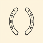 Minimal Color Horseshoe Tattoo