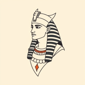 Minimal Color Horus Tattoo