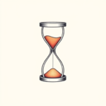 Minimal Color Hourglass Tattoo