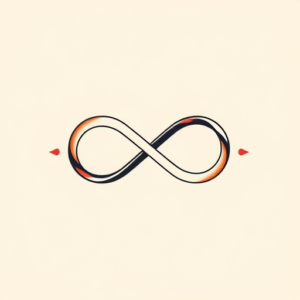 Minimal Color Infinity Tattoo