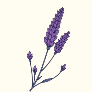 Minimal Color Lavender Tattoo