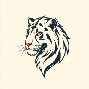 Minimal Color Leo Tattoo