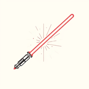 Minimal Color Lightsaber Tattoo