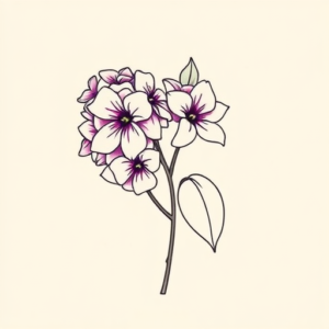 Minimal Color Lilac Tattoo