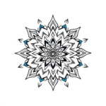 Minimal Color Mandala Tattoo