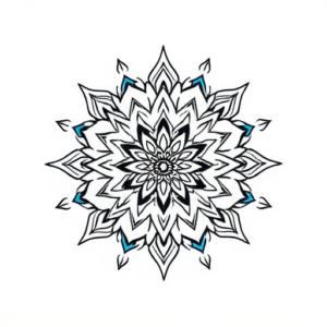 Minimal Color Mandala Tattoo