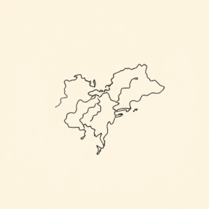 Minimal Color Map Tattoo