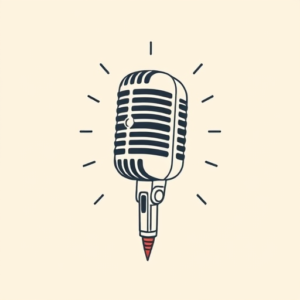 Minimal Color Microphone Tattoo