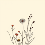 Minimal Color Nature Tattoo