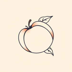 Minimal Color Peach Tattoo