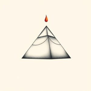 Minimal Color Pyramid Tattoo