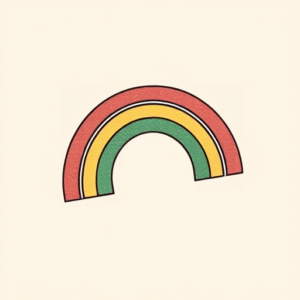 Minimal Color Rainbow Tattoo