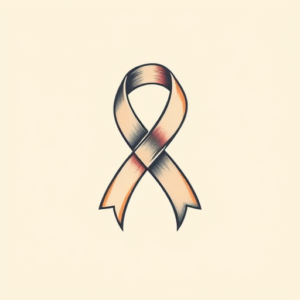 Minimal Color Ribbon Tattoo