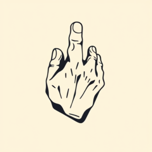 Minimal Color Rock Tattoo