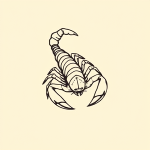 Minimal Color Scorpio Tattoo