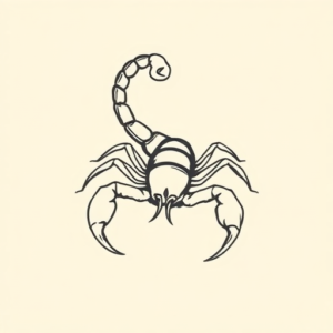 Minimal Color Scorpion Tattoo