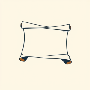 Minimal Color Scroll Tattoo