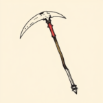 Minimal Color Scythe Tattoo