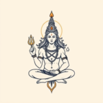 Minimal Color Shiva Tattoo