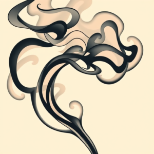 Minimal Color Smoke Tattoo