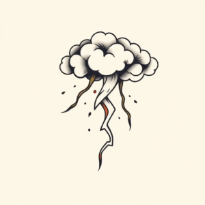 Minimal Color Storm Tattoo