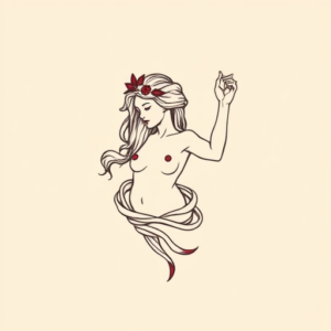 Minimal Color Venus Tattoo