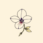 Minimal Color Violet Tattoo