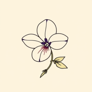 Minimal Color Violet Tattoo